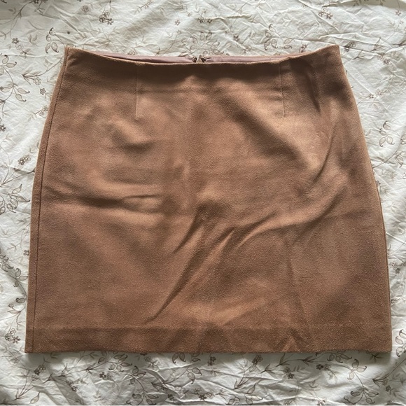 Talula Suede Mini Skirt w/ Zipper - Picture 1 of 3